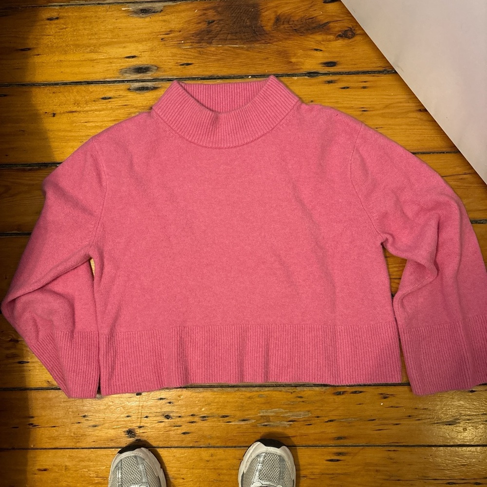 JCrew Pink Mockneck Sweater